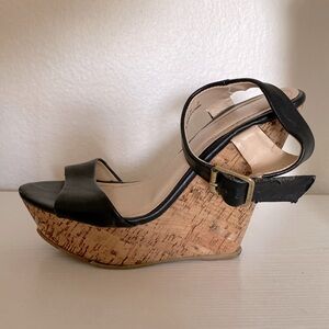 Black Strappy Wedges